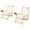 Multi-color, variant on W Unlimited Romantic Wood Sling Chair w/ Cup & Wine Holder in Natural (Set of 2)