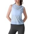 thumbnail image 5 of Open Back Workout Tops for Women Lightweight Backless Sleeveless Tank Top Yoga Athletic Gym Base Tee Shirt (XL, Light Blue), 5 of 8