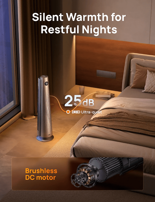 DREO 1500W Tower Heater with Advanced Hyperamics Technology