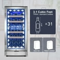 thumbnail image 2 of Tittla 15 inch Wine Refrigerators Cooler,30 Bottle Freestanding & Built-in for Home Bar, Apartment, 2 of 16