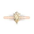thumbnail image 2 of 1.0ct pear cut brown natural morganite 14k rose gold Bridal Wedding Engagement Promise Anniversary Ring for Women size 10, 2 of 7