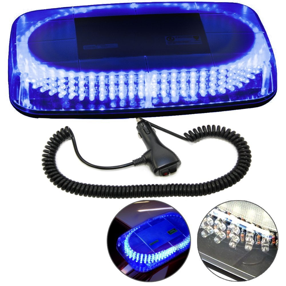 HQRP Strobe Blue Light 240LED Emergency Hazard Warning LED Mini Bar