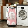 thumbnail image 7 of RMDQTR Durable Large Laundry Backpack with Drawstring Closure Ideal for Laundry Trips,Travel&Camping Happy White Cat Face, 7 of 7