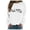 White, variant on Valora Product Women's Hoodies Sweatshirts | Women's Fashion Warm Top Blouse Letter Printed Long-sleeved Sweatshirt Casual Loose Soft Eleganst Blouse Pullover Black S
