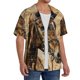 thumbnail image 2 of Balery Musical Horse Vintage Collage Camisa Casual de Manga Corta con Botones para Hombre, Texturizada, Estilo Cubano, para Playa, Verano-3X-Large, 2 of 5