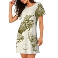 thumbnail image 2 of Easygdp Chickens Camisón de manga corta para mujer, informal, estampado, 2 of 6