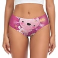 thumbnail image 1 of Balery Cute Pink Axolotl A Ropa Interior de Algodón para Mujer con Dibujo – Braguitas Cómodas y Elásticas, Estilo Clásico-X-Small, 1 of 6