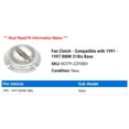 thumbnail image 2 of Fan Clutch - Compatible with 1991 - 1997 BMW 318is Base 1992 1993 1994 1995 1996, 2 of 2