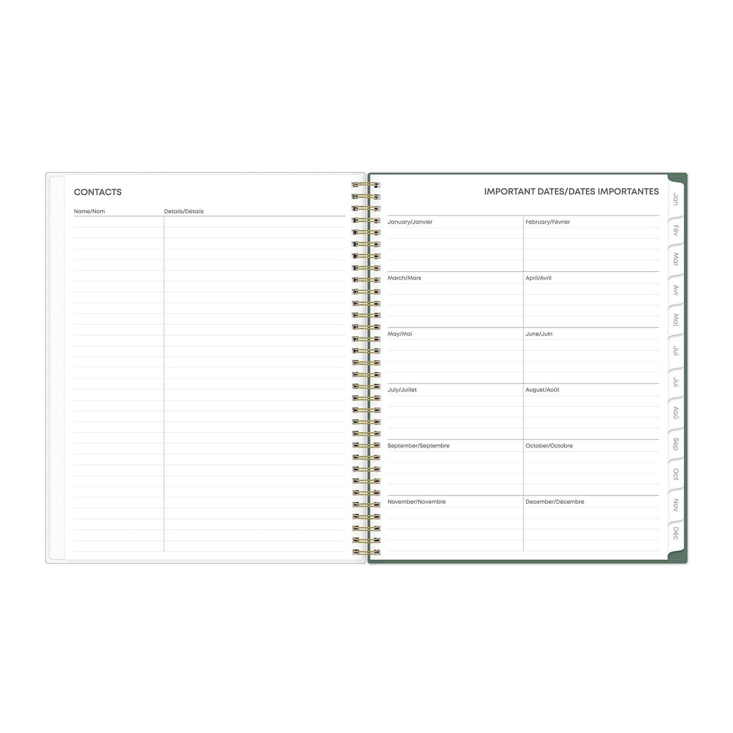 2024 Weekly Monthly Planner, 8.5x11, Blue Sky, Monroe Light