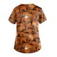 thumbnail image 3 of Pntutb, blusas con cuello en V y manga corta a la moda para mujer, blusa de bolsillo con estampado de uniforme de trabajo, tops Pntutb Pntutb-2215, 3 of 4