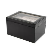 20 Insert Grid Slots & 20 Removable Pads PU Leather Watch Box Display Case Organizer Jewelry Storage Organizer