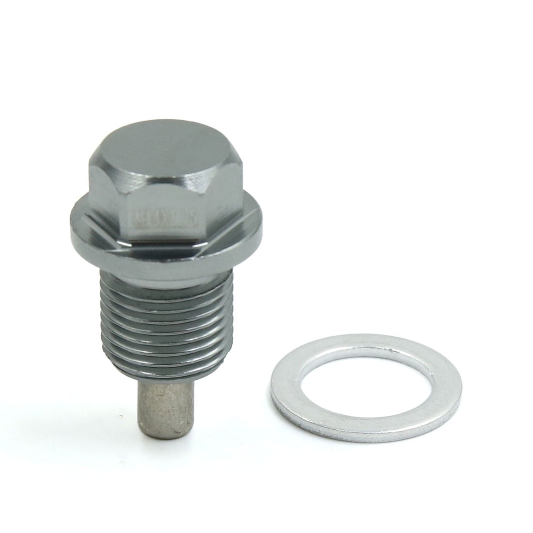 M14 x 1.25 Gray Aluminum Alloy Engine Oil Pan Drain Bolt Screw