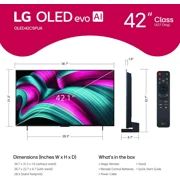 LG 42-Inch Class OLED evo AI Super Upscaling 4K C5 Series Smart TV w/Dolby Atmos & Vision, HDR10, Filmmaker Mode, Wow Orchestra, Alexa Built-in (OLED42C5PUA, 2025)