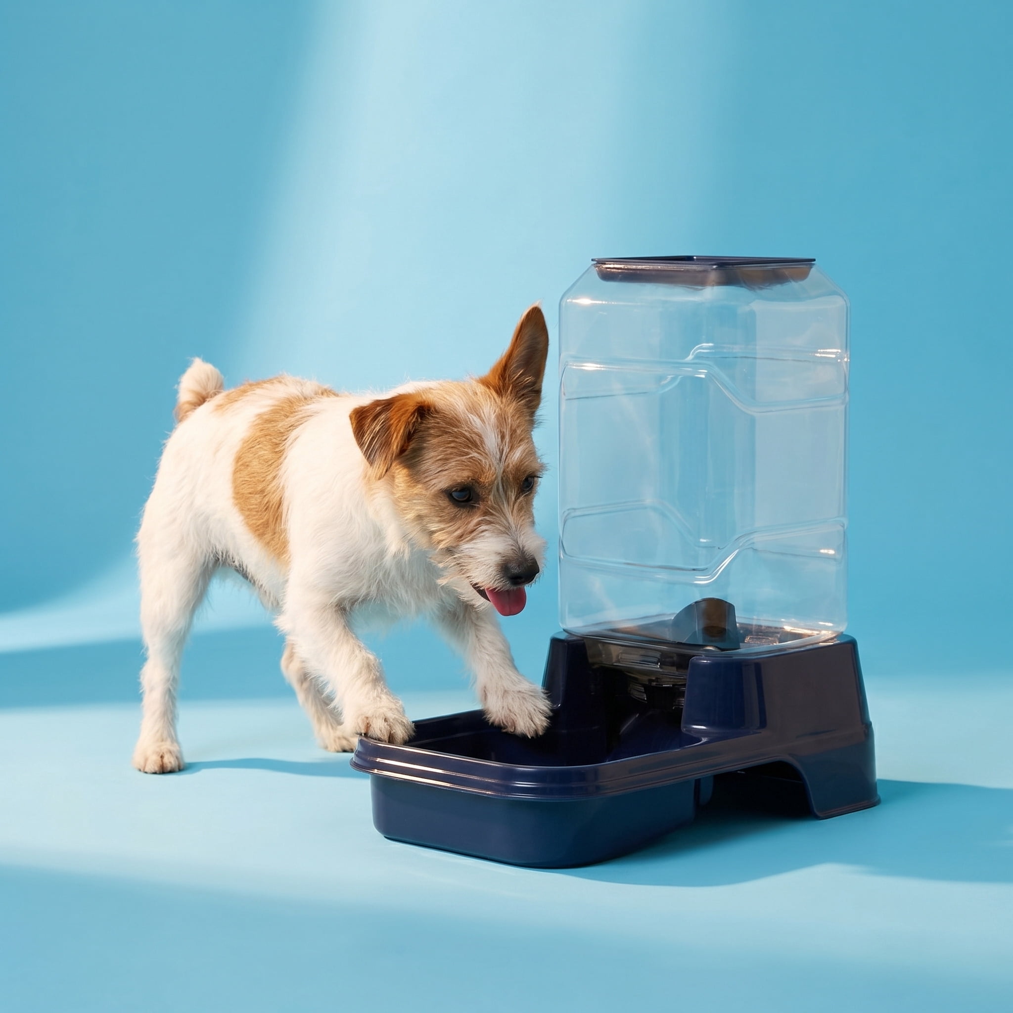 (2 pack) Vibrant Life 3 lb Gravity Feeder for Small Pets, Navy