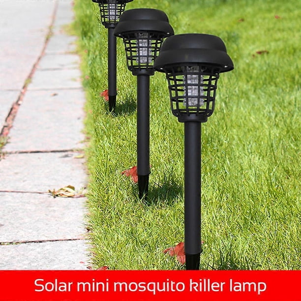 2PCS Mosquito Repellent Killer Lamp Solar Powered Outdoor Garden LEDs Light