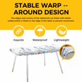 thumbnail image 4 of Coastal Seahorse Table Cloths for 8 Foot Rectangle Tables, Summer Beach Nautical Ocean Coral Patio Waterproof Elastic Fitted Tablecloths, Washable Rectangular Table Cover for Camping, 4 of 8