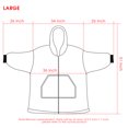 thumbnail image 3 of Bodychum Blanket Hoodie Oversized Wearable Blanket Fleece Sweatshirt Deep Pockets with Front Zipper Blue, 3 of 6