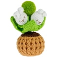 thumbnail image 2 of Crochet Potted Plants with LED Light Handmade Crochet Bellflower Mini Knitted Fake Flower Simulation Immortal Flower, 2 of 8