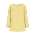 thumbnail image 1 of Camisetas de Trabajo de Manga Larga con Cuello de Botón Pullover Top Suelto para Casual, Viajes, Calle Y Escuela, 1 of 4