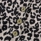 thumbnail image 4 of Gibobby Playeras Mujer Blusa de mujer larga con cuello estampado redondo superior con botones de manga asimétrica para mujer（Amarillo， XL), 4 of 5