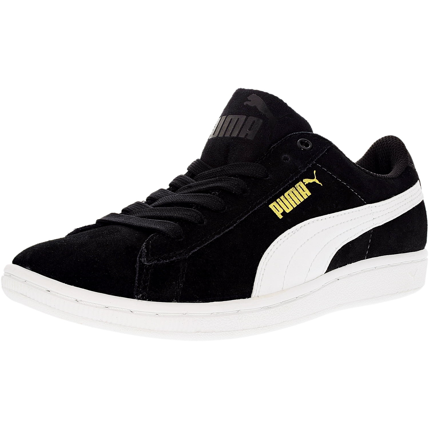 Puma Women's Vikky Leather/Synthetic Black/White Ankle-High Leather ...