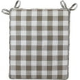 thumbnail image 3 of Klear Vu Porch Rocking Chair Cushions Set, Suitable for Living Room Rockers, Stylish Seat and Back Pads Include Fabric Ties, 20" X 17" X 2, Check Taupe, 3 of 4