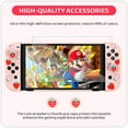 thumbnail image 4 of (Rosa fresa) Hermoso estuche de transporte para Nintendo Switch OLED 2021 en color rosa con estuche de viaje, estuche para PC, correa de hombro ajustable, agarre para el pulgar, pantalla, 4 of 4