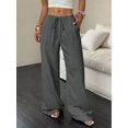 thumbnail image 2 of 2pcs Wide Leg Pants for Women Flowy Palazzo Drawstring Elastic Waist Trousers with Pockets Summer Beach Vacation Clothes, 2 of 6