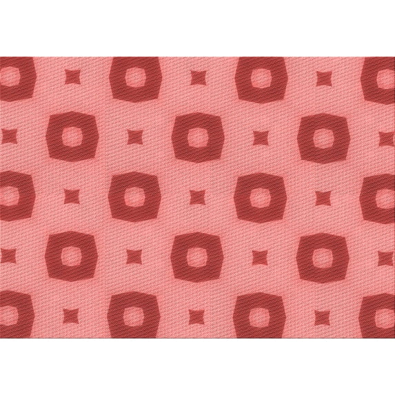 Ahgly Company Indoor Rectangle Patterned Ruby Red Area Rugs, 2' x 4'