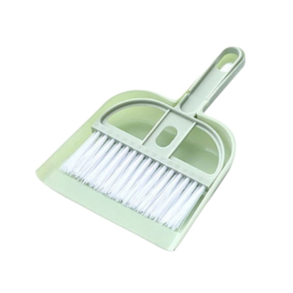 Meiiso Handheld Broom and Dustpan Set, Mini Green Cleaning Brush for Desk Keyboard Pet, 1 Set, Broom, Mini Broom, Cleaning Tool