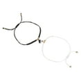 thumbnail image 1 of Pulseras Magnéticas para Parejas Uxcell, Pulseras a Juego Ajustables en Forma de Corazón con Perla Dorada, Cuerdas Trenzadas Hechas a Mano para Regalos de Joyería de Amistad, Negro/Blanco, 1 of 6