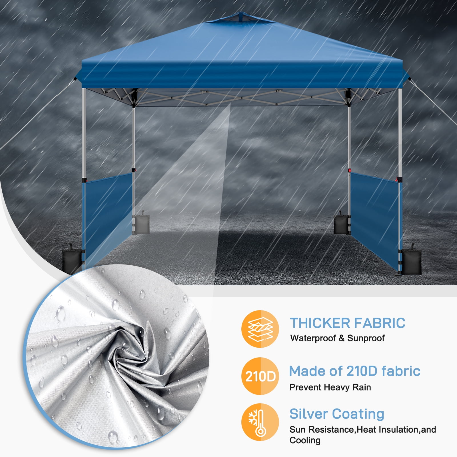 Ktaxon 10x10 Ez Pop Up Canopy Tent,Outdoor Sun Shade Shelter