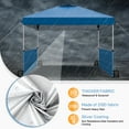 thumbnail image 3 of Ktaxon 10x10 Ez Pop Up Canopy Tent,Outdoor Sun Shade Shelter,Outdoor Gazebo,One Push Setup with 2 Half Sidewalls,1 Roller Bag,4 Sandbags,UPF50+ - Blue, 3 of 11