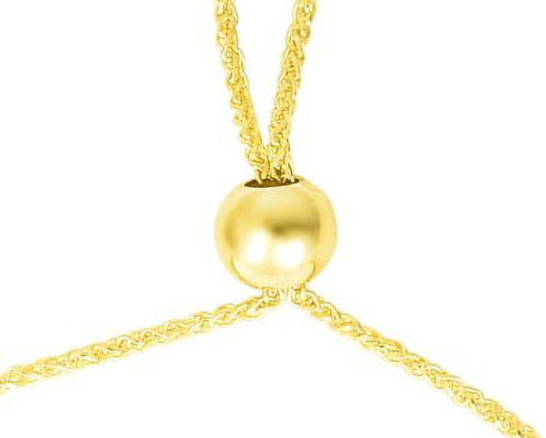 Brilliance 14K Yellow Gold Adjustable Tree of Life Bolo Bracelet
