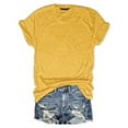 thumbnail image 6 of Adeawade Womens Tshirt Short Sleeve Loose Fit Round Neck Solid Color Simple Style Tee Cute Daily Wear 3Xl Yellow, 6 of 6