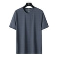 thumbnail image 3 of Camiseta de seda de hielo con texto y logotipo personalizado para hombre y mujer, camisa de cuello redondo de talla grande para parejas, verano gordo 8XL, 2023, 3 of 5