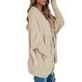 thumbnail image 4 of Oversized Open Front Female Casual Loose Knit Cardigan, 4 of 5