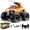 Orange, variant on Amphibious Remote Control Car – 4WD Waterproof RC Truck with Water Cannon Shooting, Dual Control (Steering Wheel & Watch), 2 Rechargeable Batteries, All-Terrain Off-Road Climbing Toy