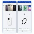 thumbnail image 7 of ELEHOLD Magnetic Ring Holder, Dual-Sided Magnetic Phone Ring Holder Magnet Cell Phone Grip Finger Ring Kickstand Compatible with iPhone 17 16 15 14 13 12 Pro Max Mag-Safe, Android, Samsung etc,Gray, 7 of 7