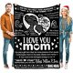 thumbnail image 1 of LHSHID Mother Blanket Warm Soft Throw Blanket Mom Gifts for Mothers Day Birthday Gifts for Mom from Daughter Son I Love You Mom(Grey) 60x80in, 1 of 6