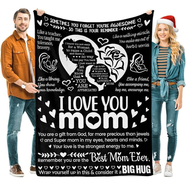 LHSHID Mom Gifts Birthday Gifts for Mom Blankets Gift Blanket Flannel Soft and Comfortable Anti static Bed Sofa Blanket 60x80in