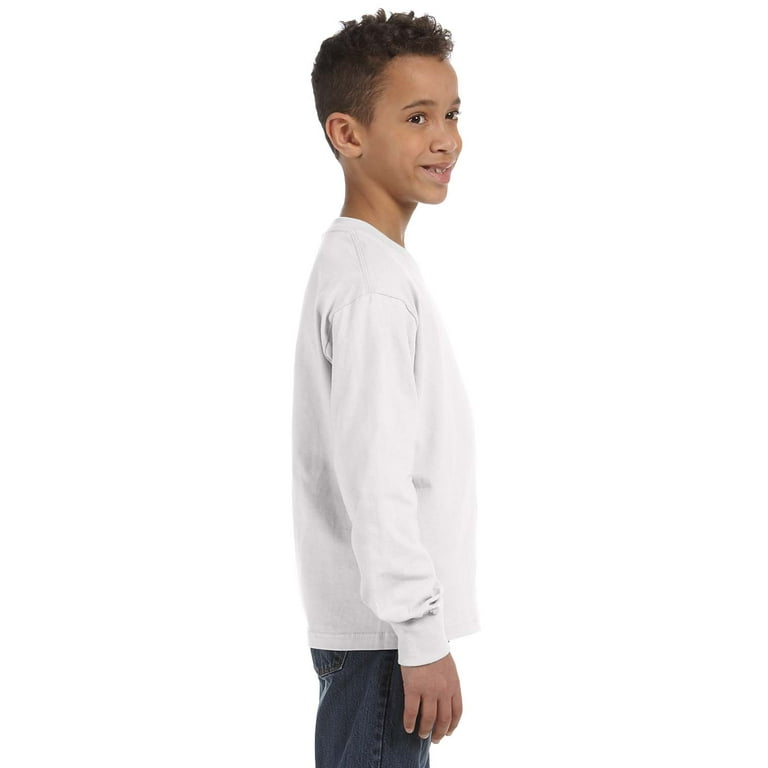 boys white long sleeve tshirt