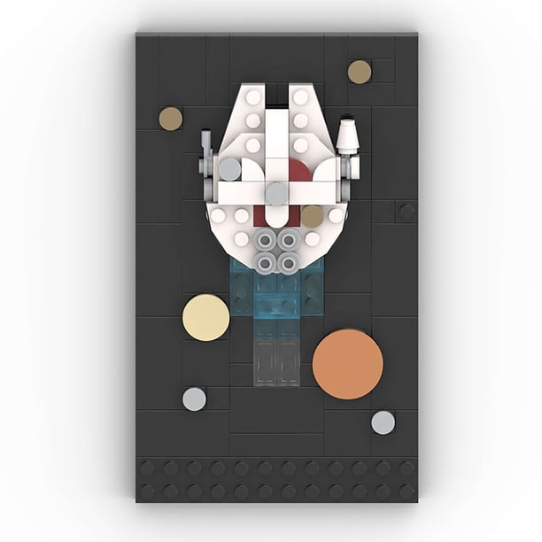 Small Scene MOC Building Blocks Planet Series Postcard Space War Trilogy Creative Model Ornaments, A Nostalgic Piece for Reminiscing