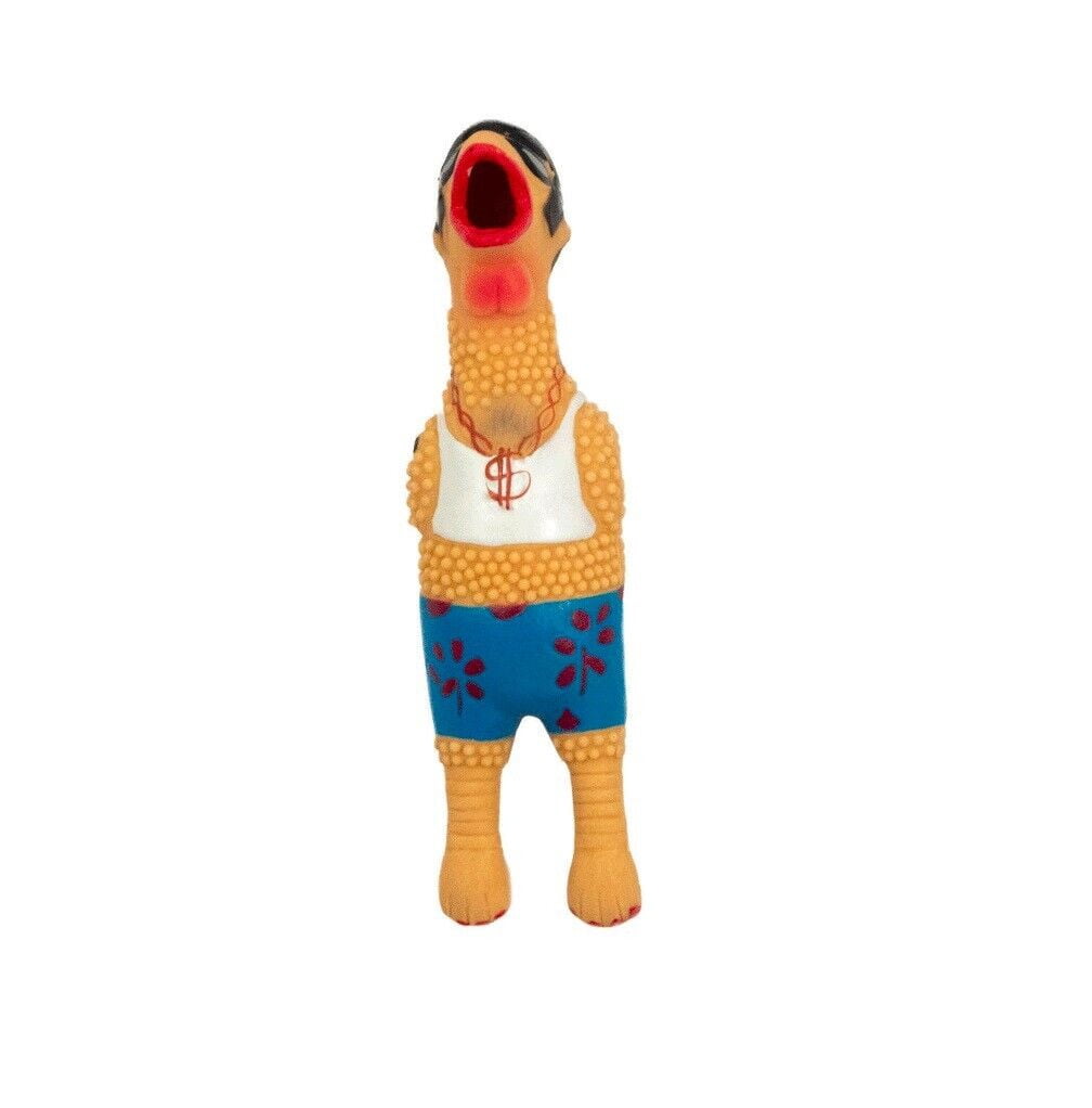 14 Inch Rubber Chicken Dog and Pet Toy Beach Henrietta or Earl Latex Squawkers (14 inch Earl)