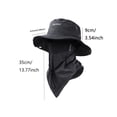 thumbnail image 3 of AirLoni 2 In 1 Breathable Fisherman Hat Wide Brim with Neck Flap and Removable Face Cover For Men & Women Fishing Hiking Camping Hats Grey,One Size, 3 of 5