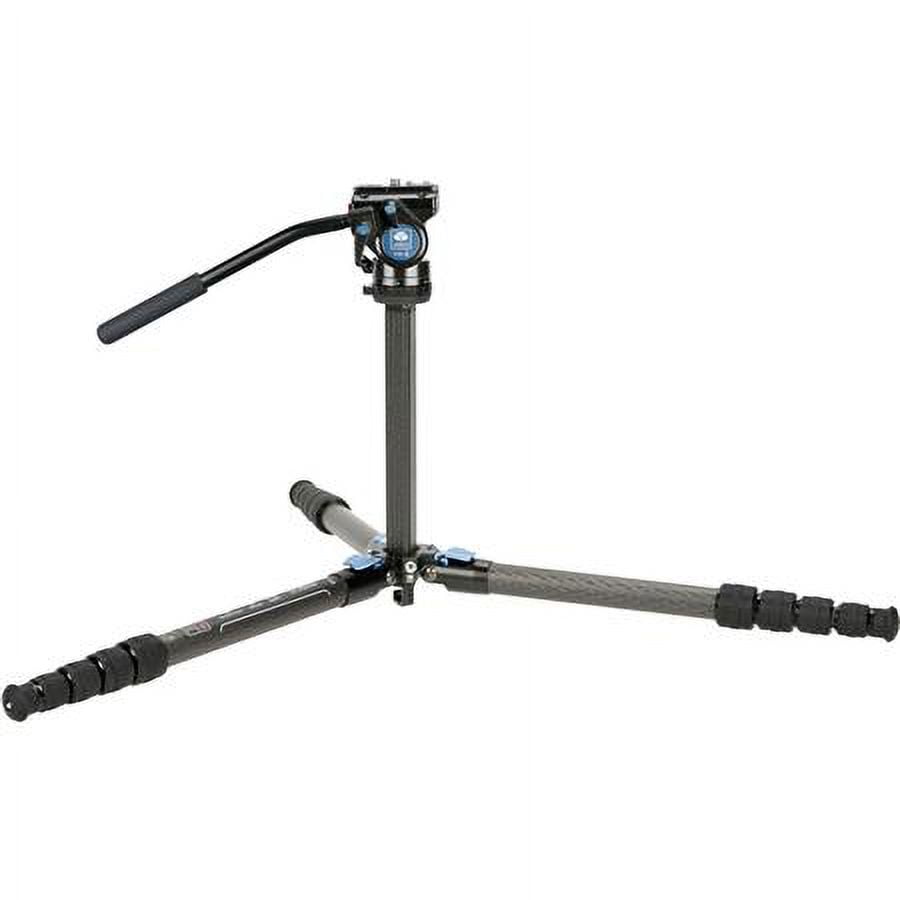 SIRUI 62.2inch Carbon Fiber Tripod with Fluid Video Head, Black