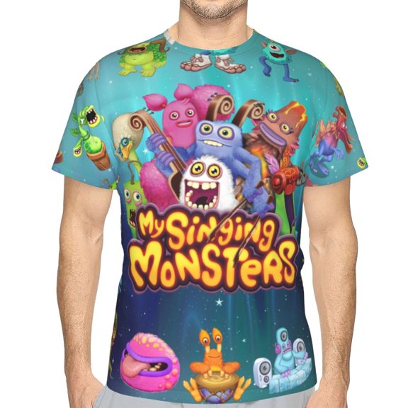 My Singing Monsters Unisex 3d Pattern Printed Short Sleeve T-Shirts Casual Graphics Tees Small