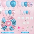 thumbnail image 3 of 153pcs Pink Blue Balloon Garland Arch Kit, Different Sizes 18 12 10 5 inch Metallic Pink Blue Latex Confetti Balloons for Boy Girl Gender Reveal Neutral Baby Shower Birthday Party Decoration, 3 of 7