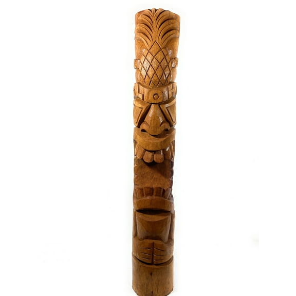 Hospitality Outdoor Tiki Totem 60" w/ Aloha Pineapple - Natural Finish | #lbj3026150n