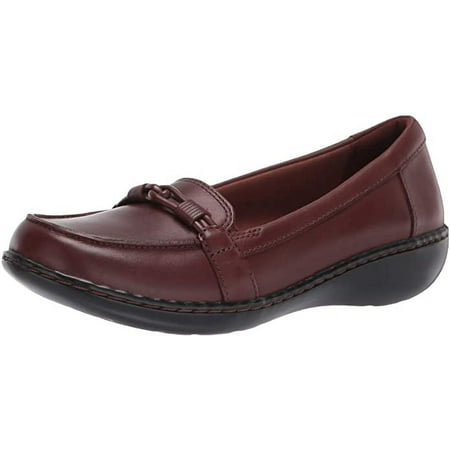 Clarks 26147347: Women's Ashland Ballot Mahogany Leather Loafer
